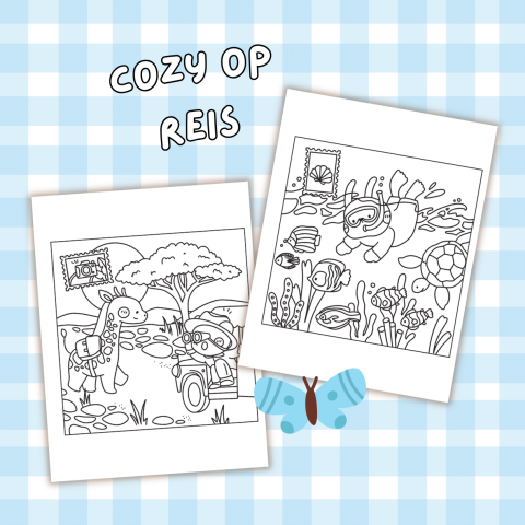 Afbeelding illustraties cozy op reis
