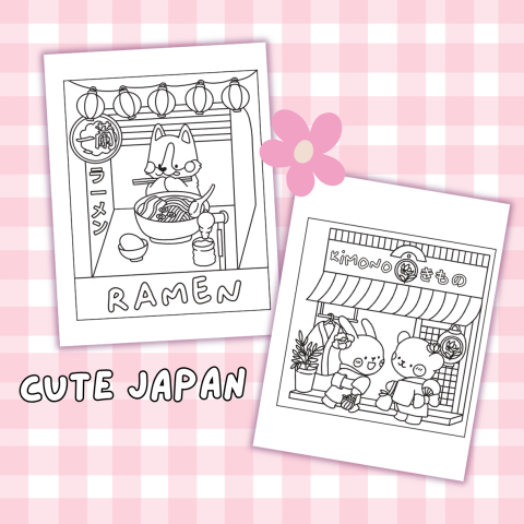 Afbeelding illustraties Cute Japan