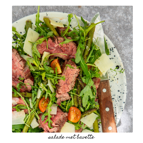 afbeelding salade met bavette